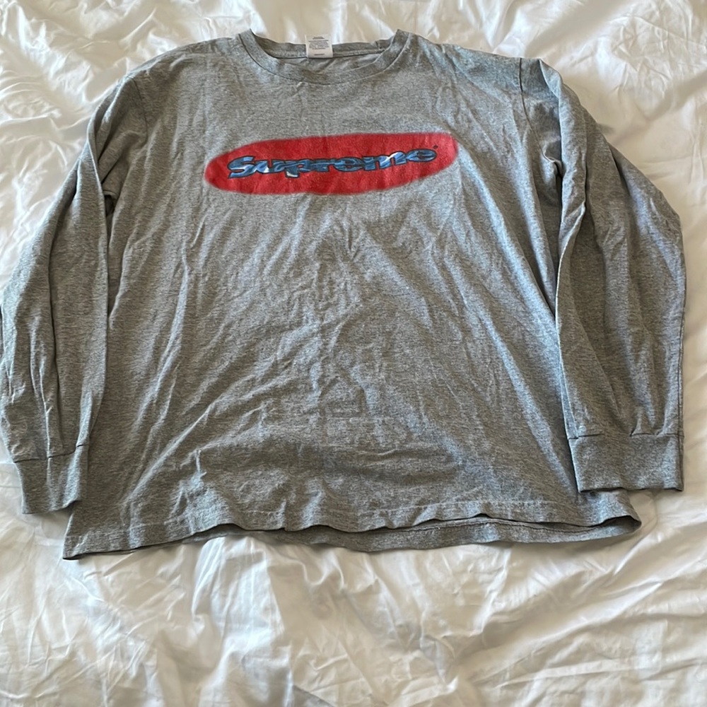 Grey Supreme Graphic Long Size: Medium